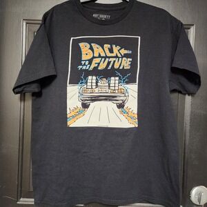 Back To The Future T-Shirt Riot Society Black Short Sleeve Tee 100% Cotton Y2k